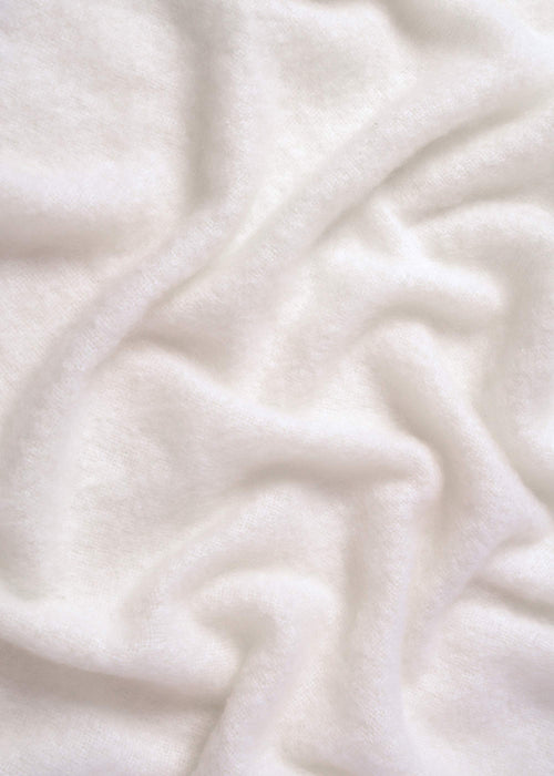 Dove White Mohair Throw NZ