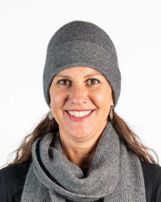 NX101 Possum merino wool beanie hat NZ - silver grey unisex