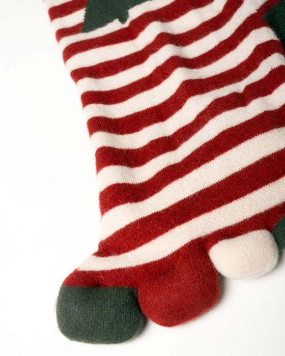 Wool knit santa sack with toes