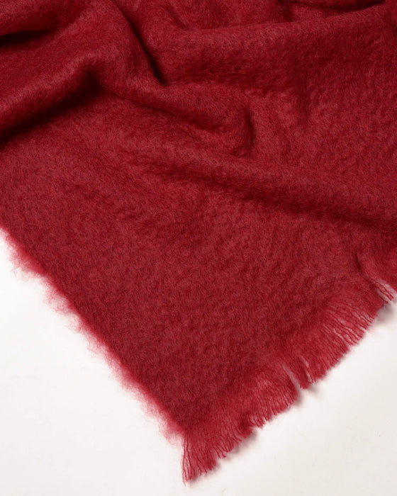 Tamarind Red Mohair Chair Throw