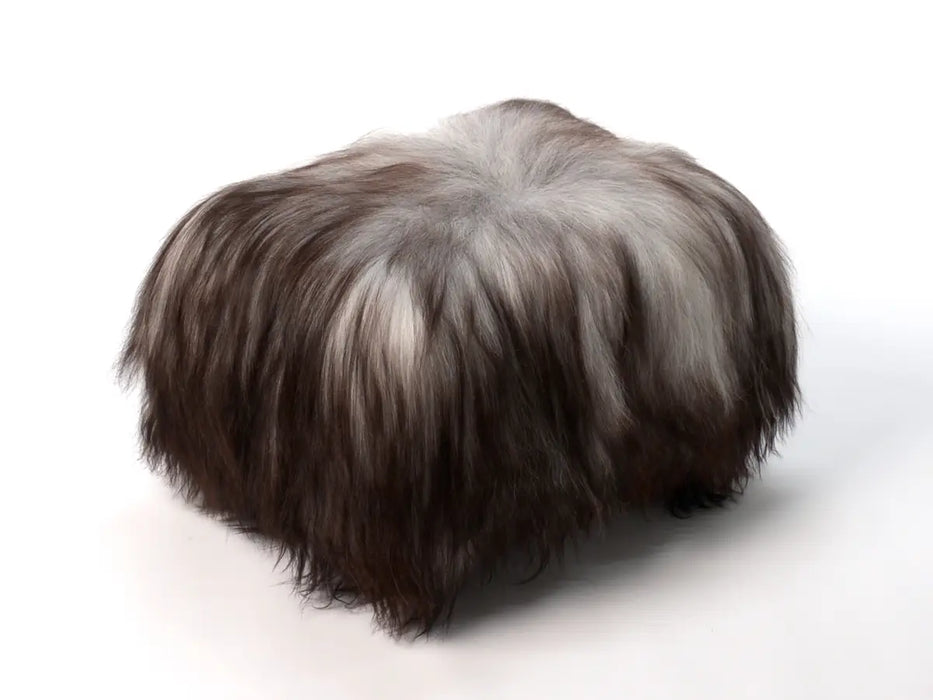 Yeti sheepskin footstool grey #2