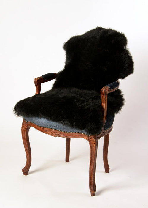 Sheepskin Rug NZ Black Dyed Single Longwool