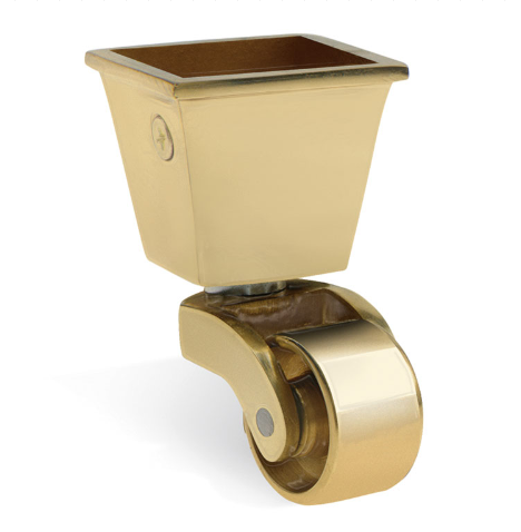 Square cup and caster brass wheels 32mm