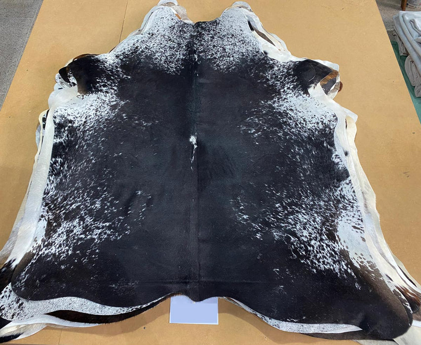 Cowhide rug black white salt n pepper