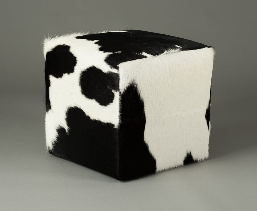 Black and white cube stools