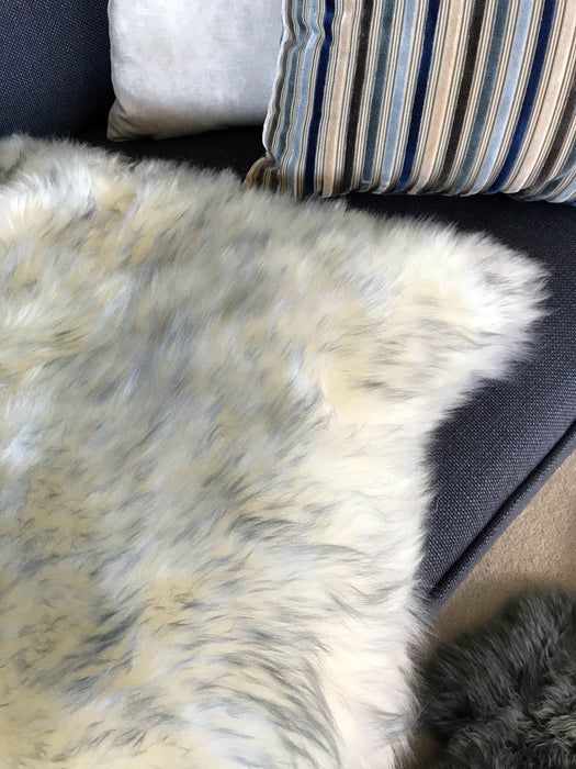 Grey mist sheepskin rug