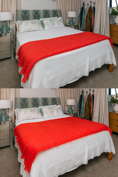 Ornage Mohair Blanket New Zealand
