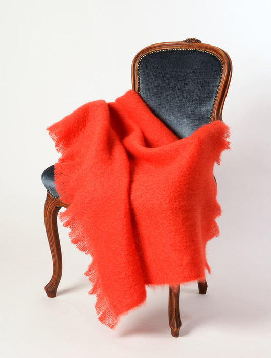 Orange Mohair Throw Australia - Hibiscus