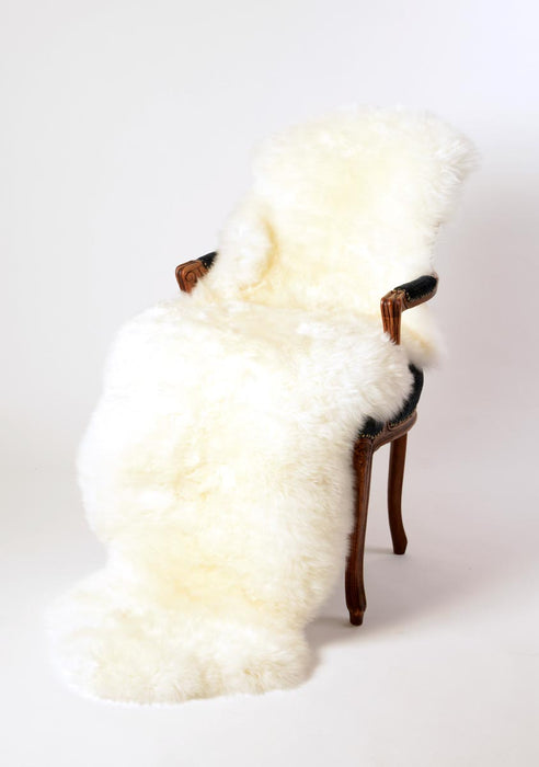 Sheepskin Rug NZ double length ivory wool