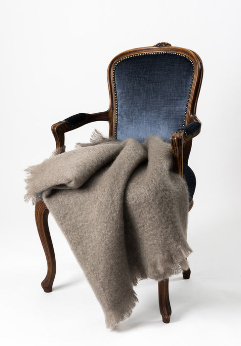 Mohair Throw Blanket Australia - Windermere Manuka Taupe