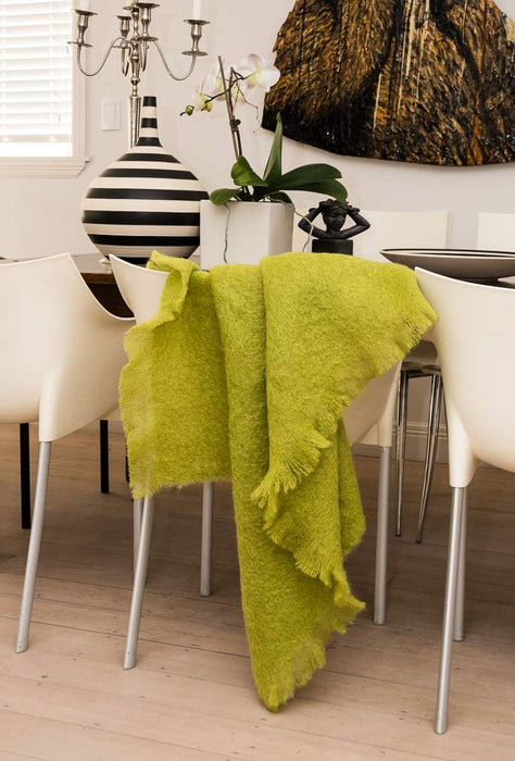 Mohair Throw Australia Pesto Green