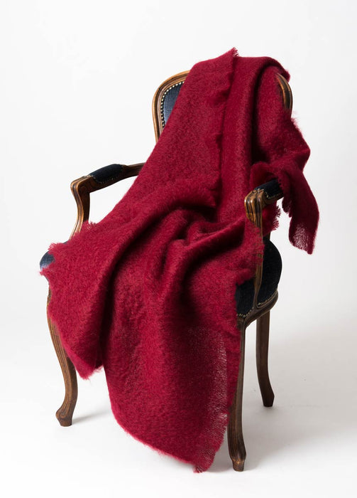 Red Mohair Throw in Australia