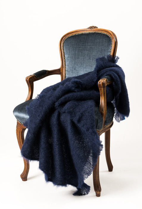 Mohair Throw Blanket Australia Navy Blue