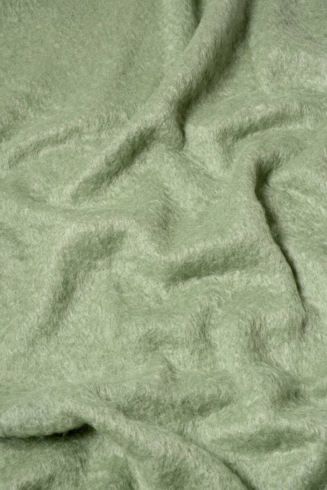Olive Green Mohair Chair Throw Like Sage Green