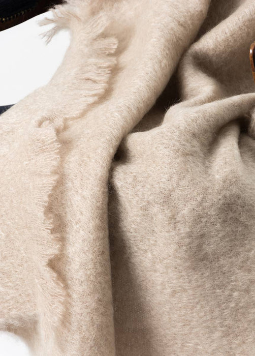 Paper Beige Mohair Chair Throw