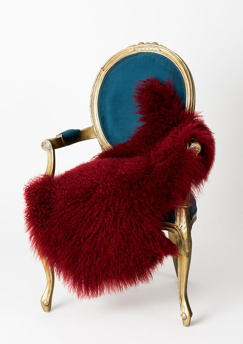 Cherry Red Tibetan Lamb Skin