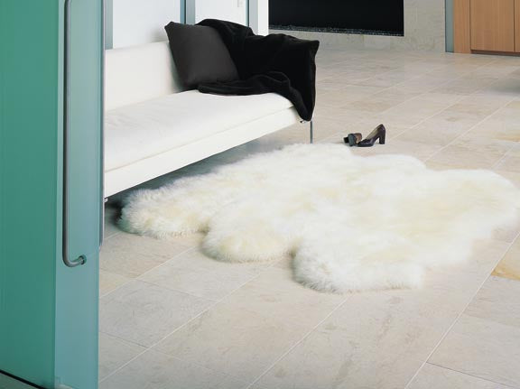 Ivory Wool Sheepskin Rug - Sexto (6-skin) 162cm x 180cm