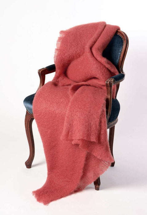 Mohair Knee Throw NZ Tea Rose Pink