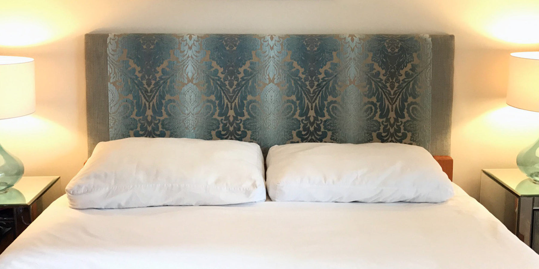 Designer fabric Queen headboard