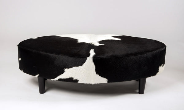 Oval Cowhide Ottomans