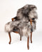 Icelandic sheepskin rug in smokey silver grey #002
