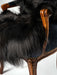 Black Icelandic sheepskin rug #014 detail