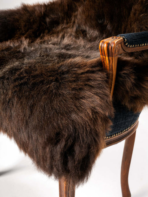 Natural brown sheepskin rug