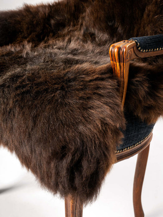 Natural brown sheepskin rug