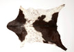 Goatskin rug #043 dark brown and white speckles