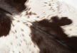 Goatskin rug #043 dark brown and white speckles detail
