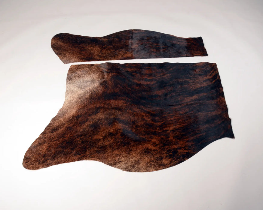 Bag 10 - Cowhide Off-Cuts Chestnut Brown Brindle