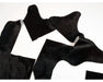 Black cowhide rug pieces with natural hair-on-hide texture for craft.