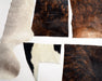 Mixed colours of cowhide scraps for craft