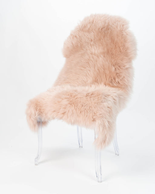 Blush beige sheepskin rug