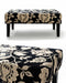 Floral fabric ottoman made in New Zealand