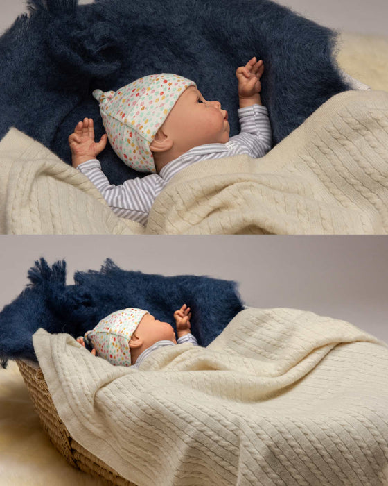 Baby Blanket Possum Merino Wool NZ - Cream NX470