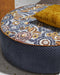 Laurie fabric ottoman round drum style