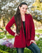 Native World Berry Women's Long Merino Wrap Jacket - NB498