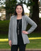 Native World Silver Grey Women's Long Merino Wrap Jacket - NB498