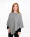 NB698 Silver possum merino wool poncho cape Native World