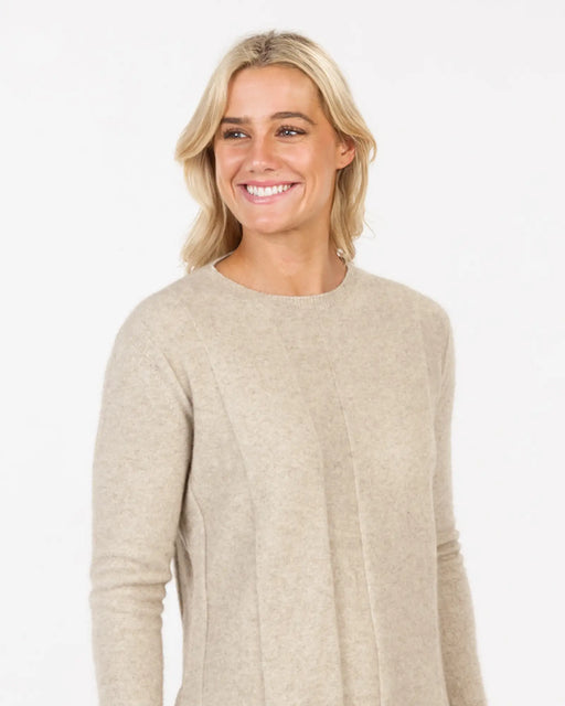 NB904 women's natural beige possum merino sweater