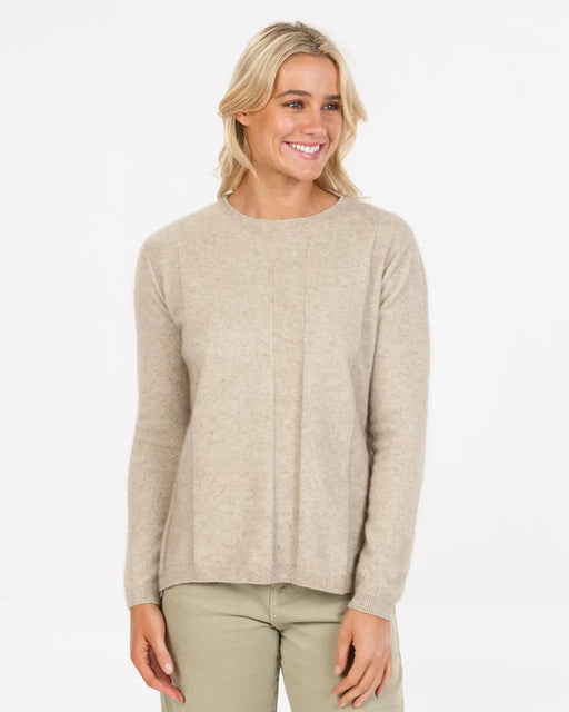 NB904 women's natural beige possum merino sweater