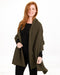 NE815 fern green possum merino wool travel wrap