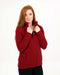 NS832 essential zip-front jacket berry red