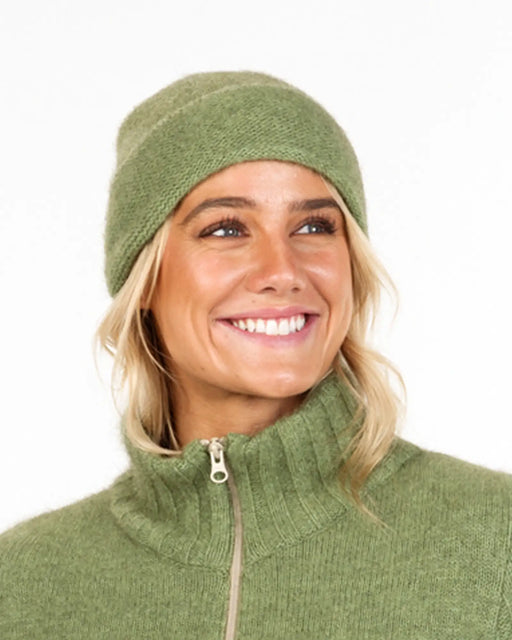 NX101 unisex possum merino beanie in pistachio green