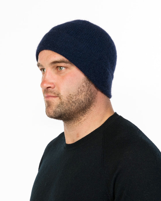 NX101 Possum merino wool beanie hat Navy Blue