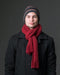 Berry Red #2 Plain Possum Merino Wool Scarf - NX102