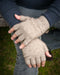 NX103 Flax beige wool fingerless gloves Native World