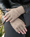 NX103 Flax beige wool fingerless gloves Native World unisex