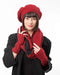  possum merino wool handwarmers in berry red